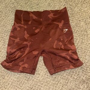 Brown Camouflage Athletic Shorts